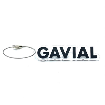 GAVIAL GARAGE GVL-GG-36 ACRYLIC KEY CHARM CLEAR/BLACK