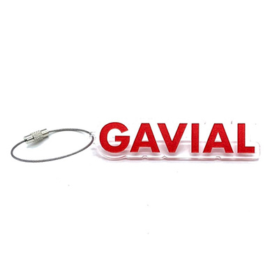 GAVIAL GARAGE GVL-GG-36 ACRYLIC KEY CHARM CLEAR/RED