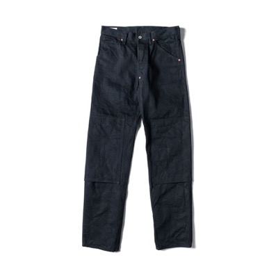 GERUGA W-KNEE DENIM PANTS 14oz BLACK × BLACK