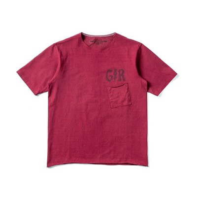 GERUGA GR-C-188 HEAVY DUTY POCKET TEE PRODUCT DYEING DEEP-RED