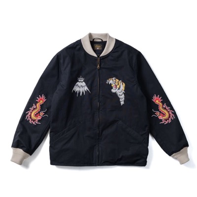 GERUGA SOUVENIR JACKET TIGER & DRAGON BLACK