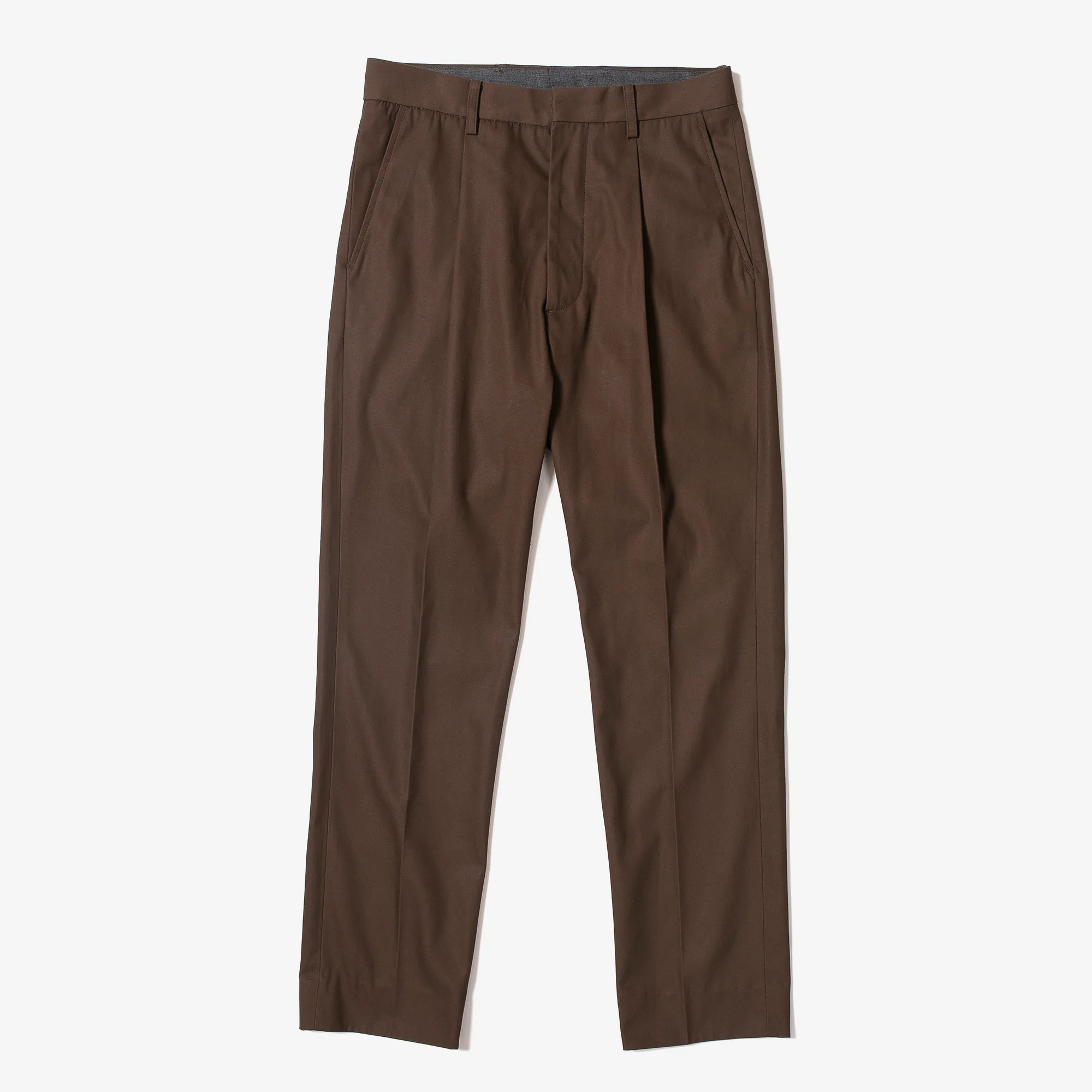 LOST CONTROL L22A3-3024 1 PLEATS TROUSERS BROWN