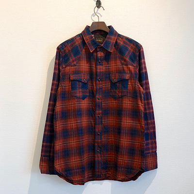 LOST CONTROL L19S1-20112 TRIPLE CHECK WESTERN SHIRTS RED BASE