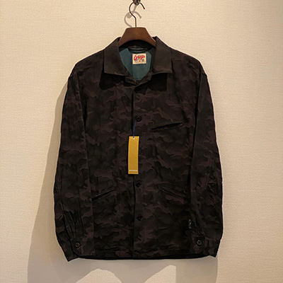 GERUGA GR-S-127 CURVE POCKET SHIRTS CAMO GRAY-BLACK