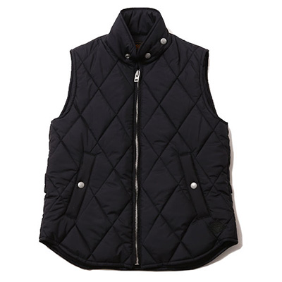 RUDE GALLERY BLACK REBEL BR0417 REBELS QUILT VEST BLACK