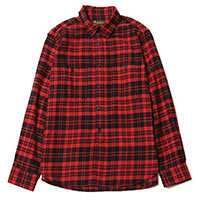 RUDE GALLERY BLACK REBEL BR2710 CHECK WORK SHIRT RED