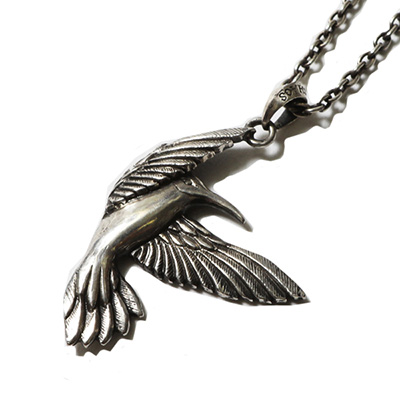 RUDE GALLERY 69343 HUMMING BIRD NECKLACE LARGE Rude CHAOS SILVER