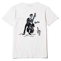 RUDE GALLERY 68430 DEADLY DANCE PARTY TEE BASS WHITE
