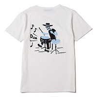 RUDE GALLERY 68432 DEADLY DANCE PARTY TEE DRUM WHITE