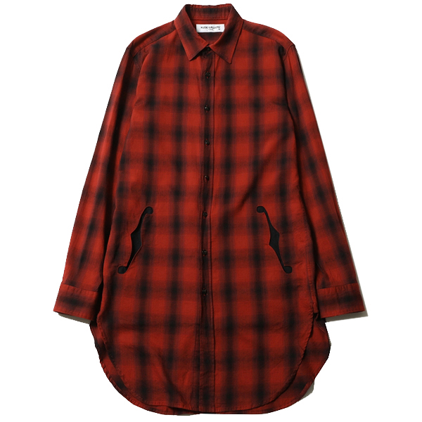 RUDE GALLERY 69153 F HOLE LONG SHIRT RED